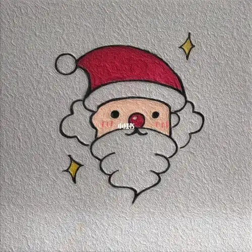 简笔画教程哦可爱又简单的圣诞老人