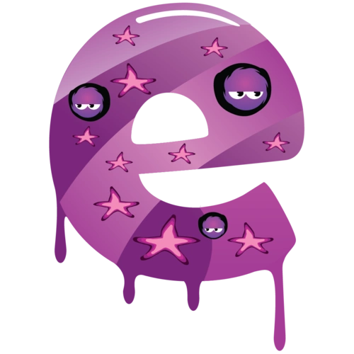 卡通手绘怪物字母e 【高清艺术字体png素材】-90设计