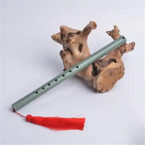 箴诺天然玉笛女生乐器玉萧乐器鲁山玉笛子方解石玉白色款