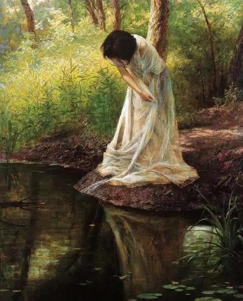 刘文进画的油画,画中女子性感妩媚,画面唯美更带有仙女气!