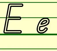 26个英文字母读音及书写字母e
