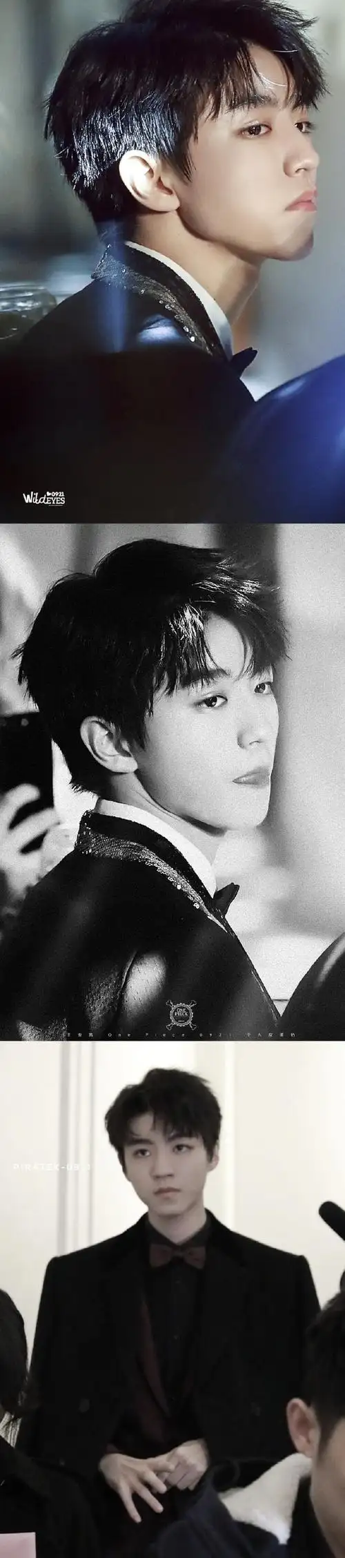 最近有网友总结了王俊凯一组西装照.