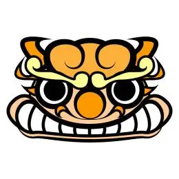 中国传统狮头,卡通形象,q版形象