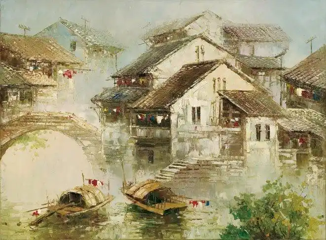   王还霆 作品名称 水乡(六)  作品分类 油画 售价