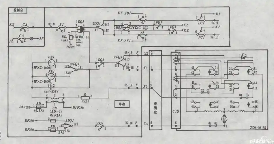 zd6型电动转辙机电路图