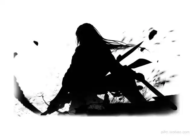 武侠仙侠侠客游戏人物形象剪影古风黑白水墨国风场景png透明免抠设计