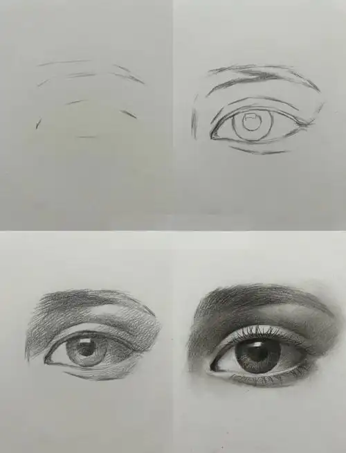 素描眼睛详细步骤