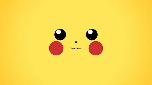 皮卡丘黄色大脸可爱卡通动漫电脑桌面壁纸