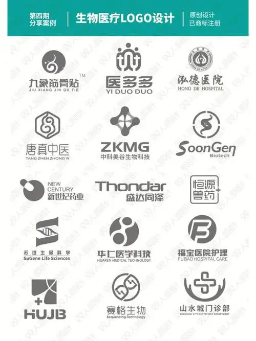 医疗生物logo设计公司标志品牌策划图文结合