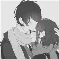 情侣头像动漫吻照两人一张的漫画情侣吻照头像图片