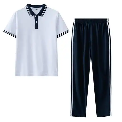 夏季校服套装中学生学院风高中生班服初中生短袖运动会毕业照服装