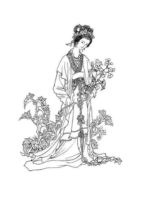 【天狼收藏】古代仕女工笔画线稿