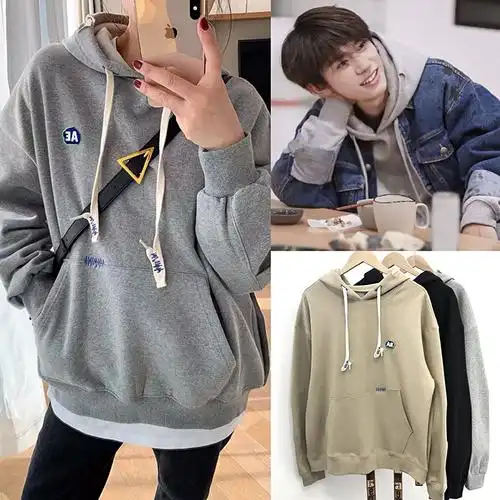 现货 韩国ader卫衣 设计感卫衣女2021易烊千玺同款ae连帽卫衣潮牌