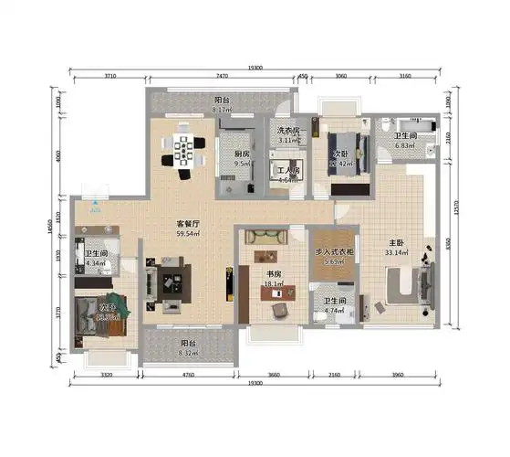 200平米户型图200平方房屋设计图