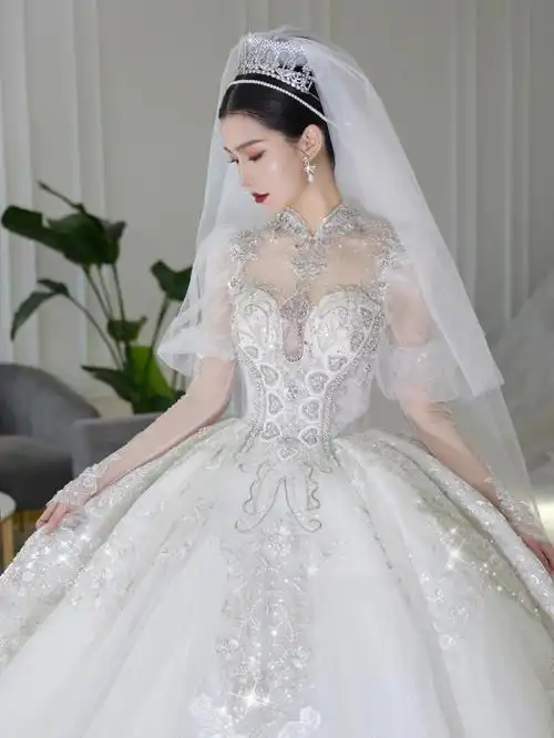 让人无法自拔的复古长袖婚纱来喽商丘婚纱