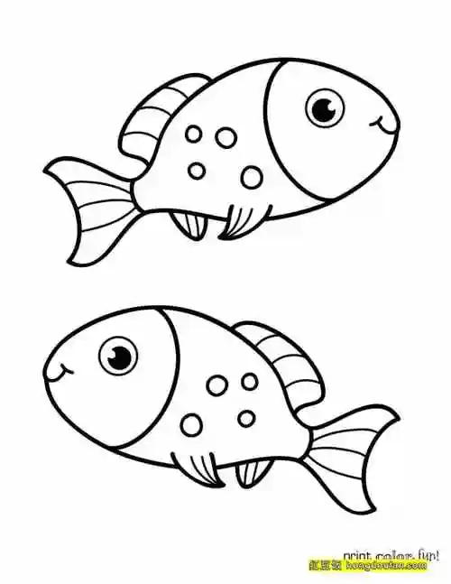 刺豚三角鱼河豚要如何画10张小鱼群儿童简笔画