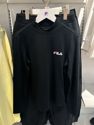 fila斐乐女针织长袖衫2024春季新款网球运动立领修身f11w349224f