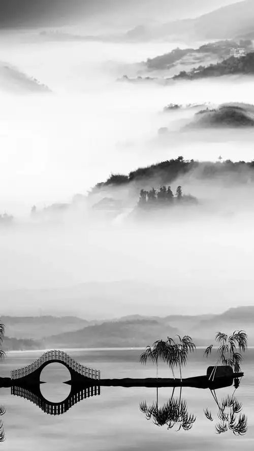 传统水墨画 有意境的手机壁纸