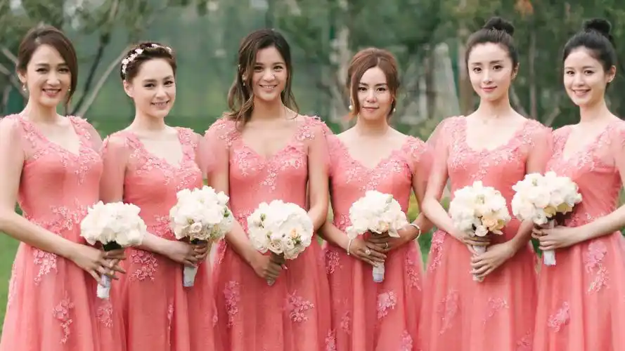 陈晓陈妍希婚礼伴娘团陈乔恩高清壁纸