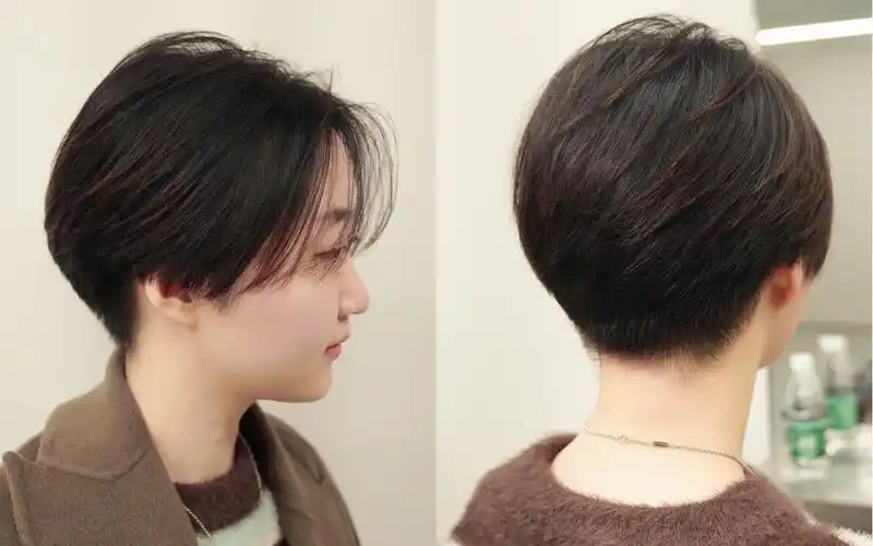 短发分享93细软发99后脑丰满 颈部修长