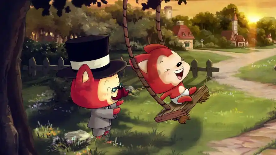 阿狸,父亲节快乐,可爱,玩耍,桌面壁纸高清大图预览1920x1080_动漫壁纸