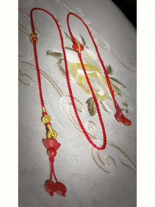 手作慢时光  ##手工编绳  #腰链  #红绳腰链  #本命年腰链  #朱砂