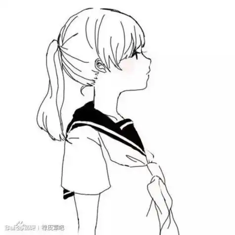 侧脸简笔画女长发成熟漫画男孩侧颜简笔画侧脸人简笔画女简笔画-如何