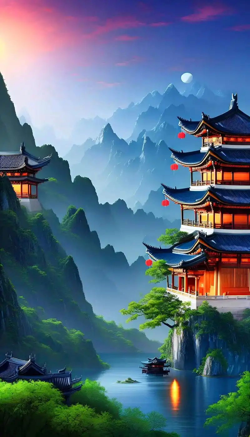 唯美古风壁纸 #治愈系风景 #谁不喜欢这 - 抖音