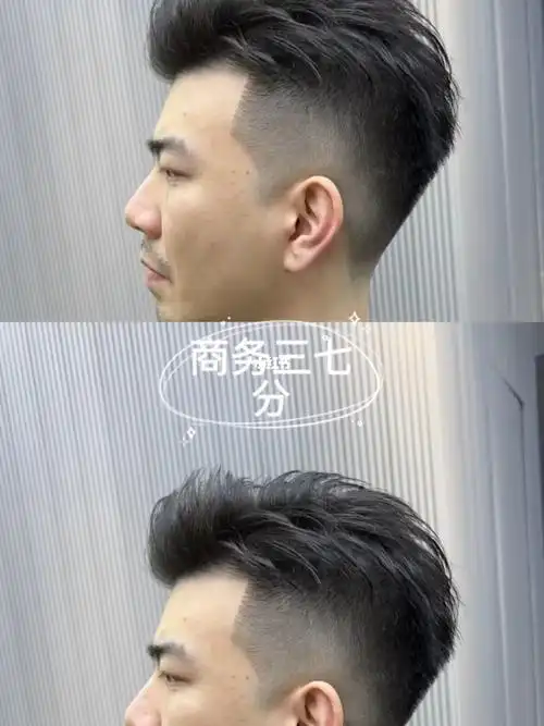 2022年流行发型男士发型设计商务三七分