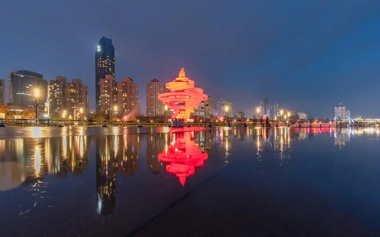 青岛唯美夜景图片桌面壁纸