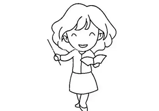 老师简笔画人物 - 简单简笔画