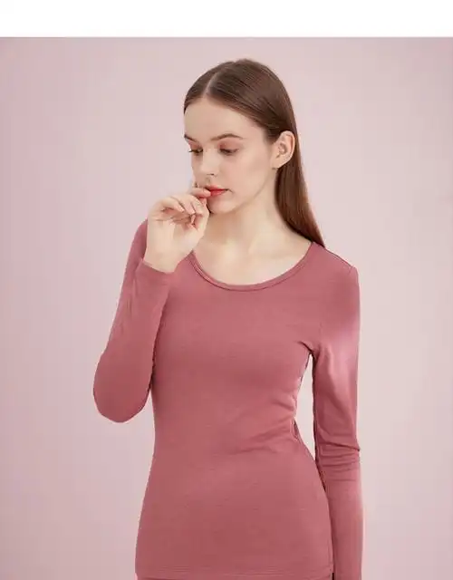 保暖内衣女加绒咖啡碳冬季5℃ 女士秋衣秋裤保暖内衣套装 卓思哲