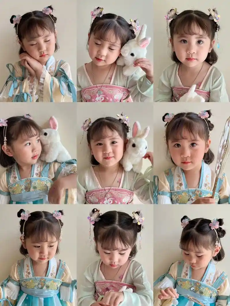 中秋节汉服发型教程分享～#汉服 #古风 #汉服发型 #骗你生 - 抖音