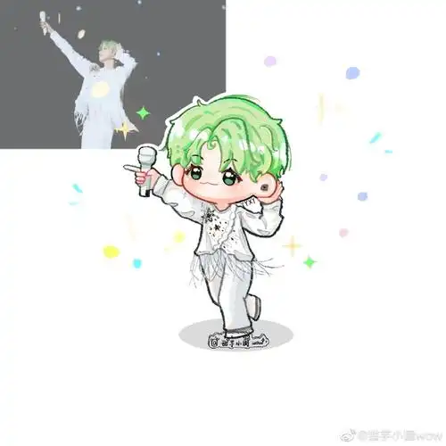 王源客厅狂欢巡演##王源绿发怼脸镜头