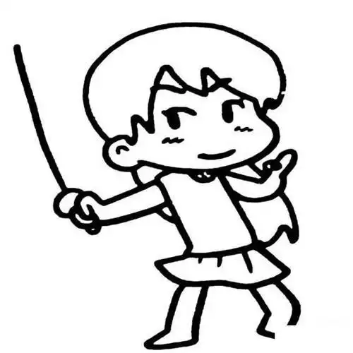 剑术女孩人物简笔画步骤图片大全动漫人物日本漫画儿童简笔画大全