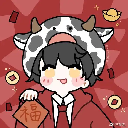 新年头像新年情侣头像2021红色可爱2021新年红色喜庆女生头像2021