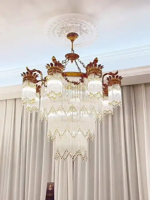 法式脱蜡全铜水晶吊灯客厅卧室灯具