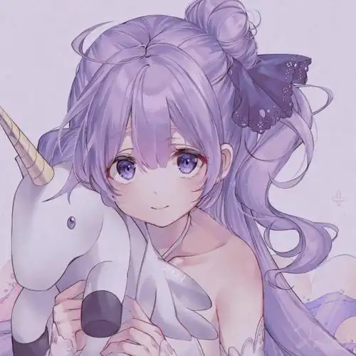 紫色系动漫女头