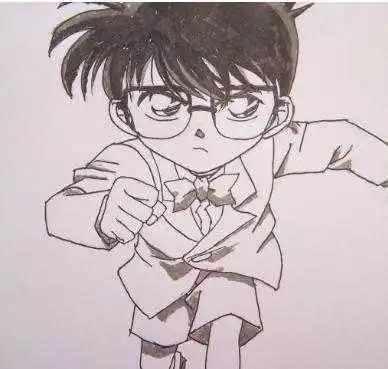 柯南简笔画柯南简笔画简单好画