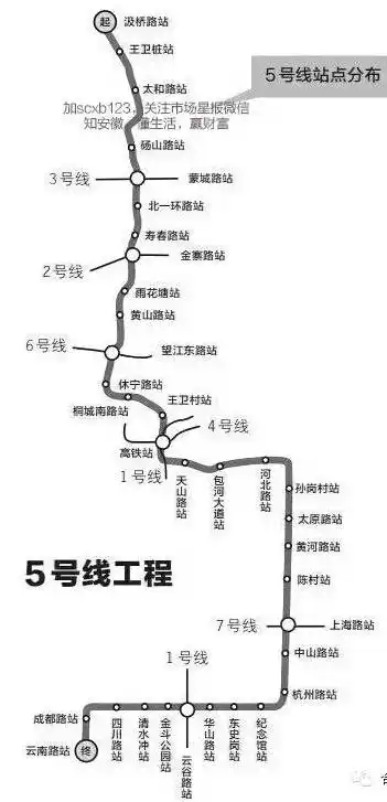 合肥地铁5号线最新线路图