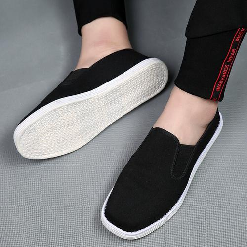 老北京布鞋男手工千层底布鞋四季全布底软底透气一脚蹬防滑布底鞋