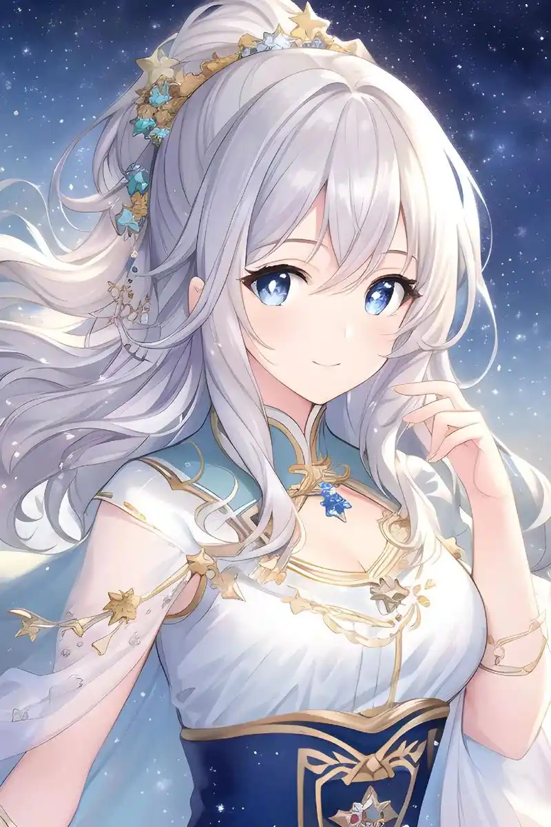 星河-动漫壁纸—清纯女神.#二次元少女 #动漫老婆 #美少女 - 抖音