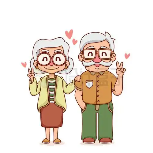 可爱的卡通爷爷奶奶外公外婆插画2183776矢量图片免抠素材 人物素材