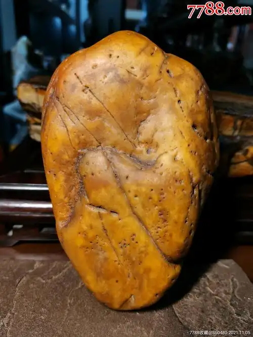 天然造型外皮颜色黄河石河洛系黄蜡石水冲造型原石河洛玉