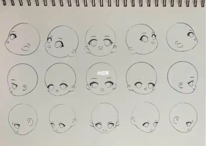 感觉练这个透视比画成图都麻烦#绘画  #q版人物  #画画  #q版  #头部