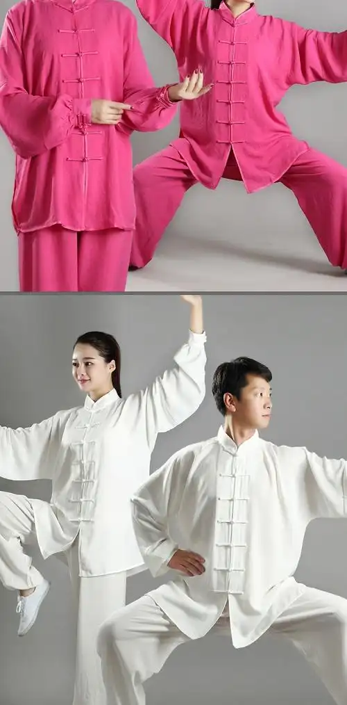 古韵中华小和山太极服太极服女亚麻棉春夏秋款中老年晨练练功服男太极