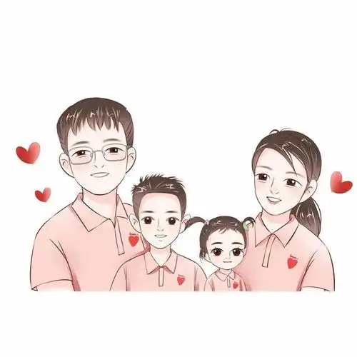 接受平凡,全家福微信头像,一家三口,四口亲子照