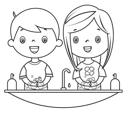 洗手简笔画画法洗手简笔画教程