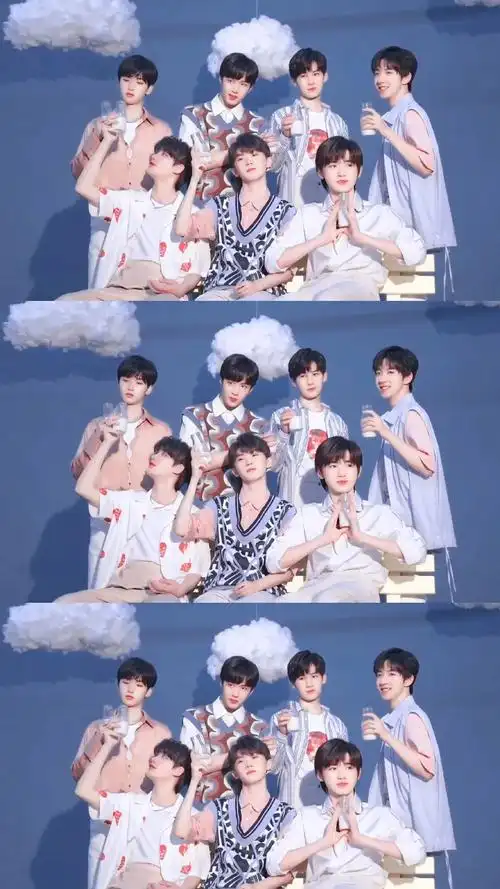 tnt时代少年团高清竖屏壁纸 七人合体照锁屏图片