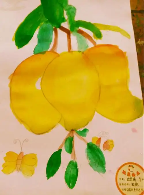 雏鹰绘画——《芒果》水彩动漫班辅导老师张老师